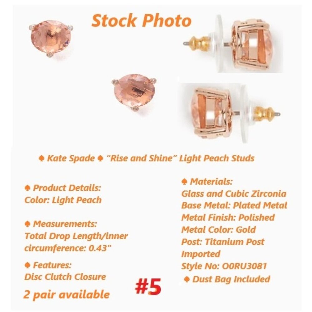 Kate Spade ♠️Rise & Shine Studs Bundle of 3 - Picture 7 of 12